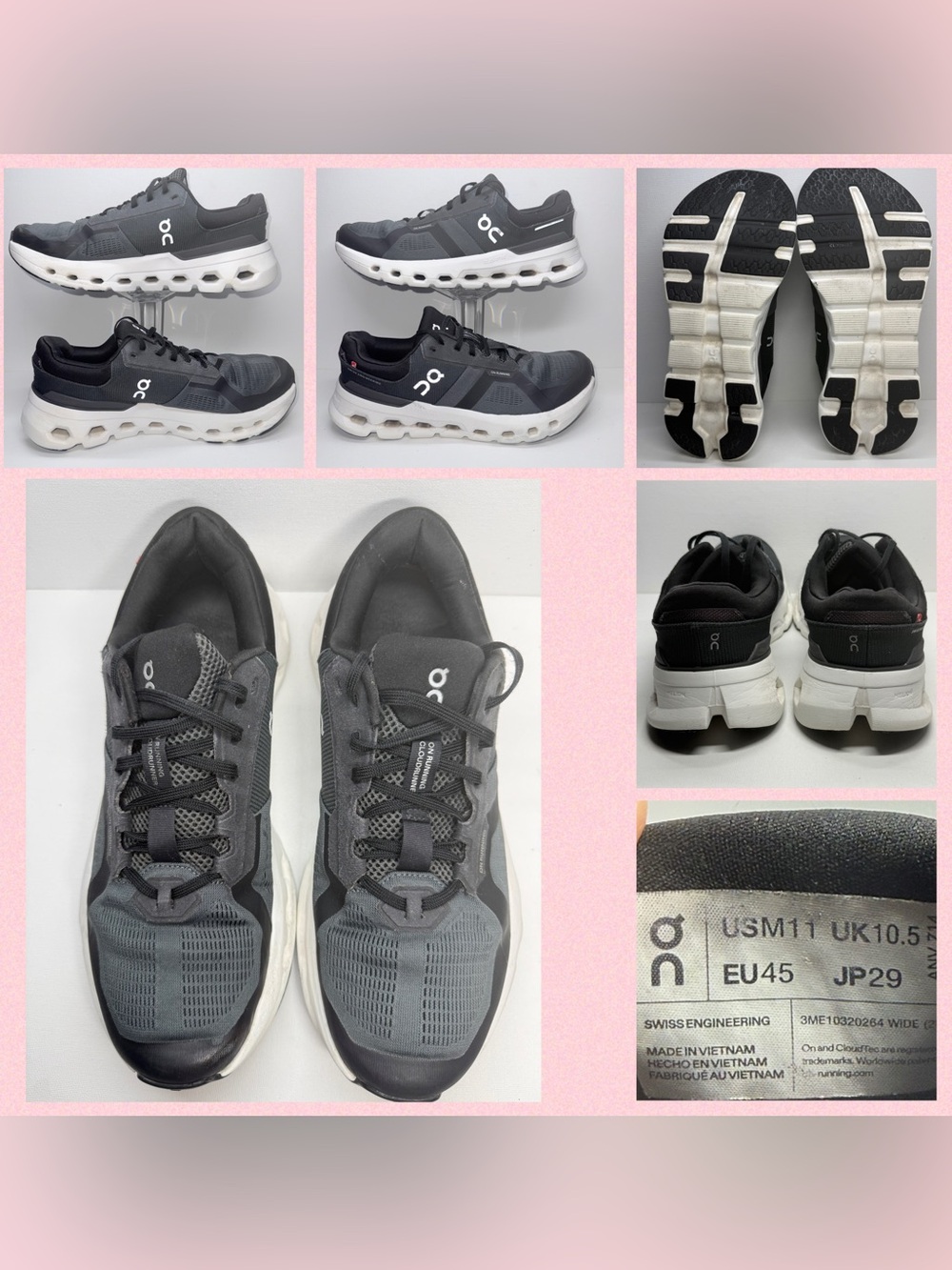 ON CLOUDRUNNER Sneakers in Dark Gray and White